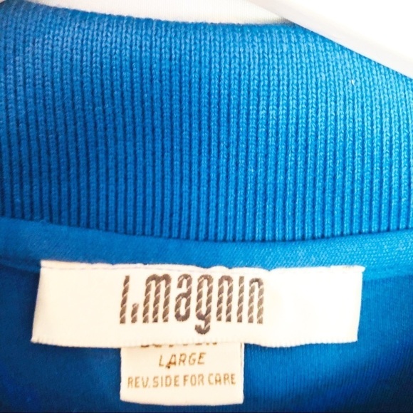 NWT Vintage l.magnin Mens 100% Pima Cotton Polo - Picture 2 of 5